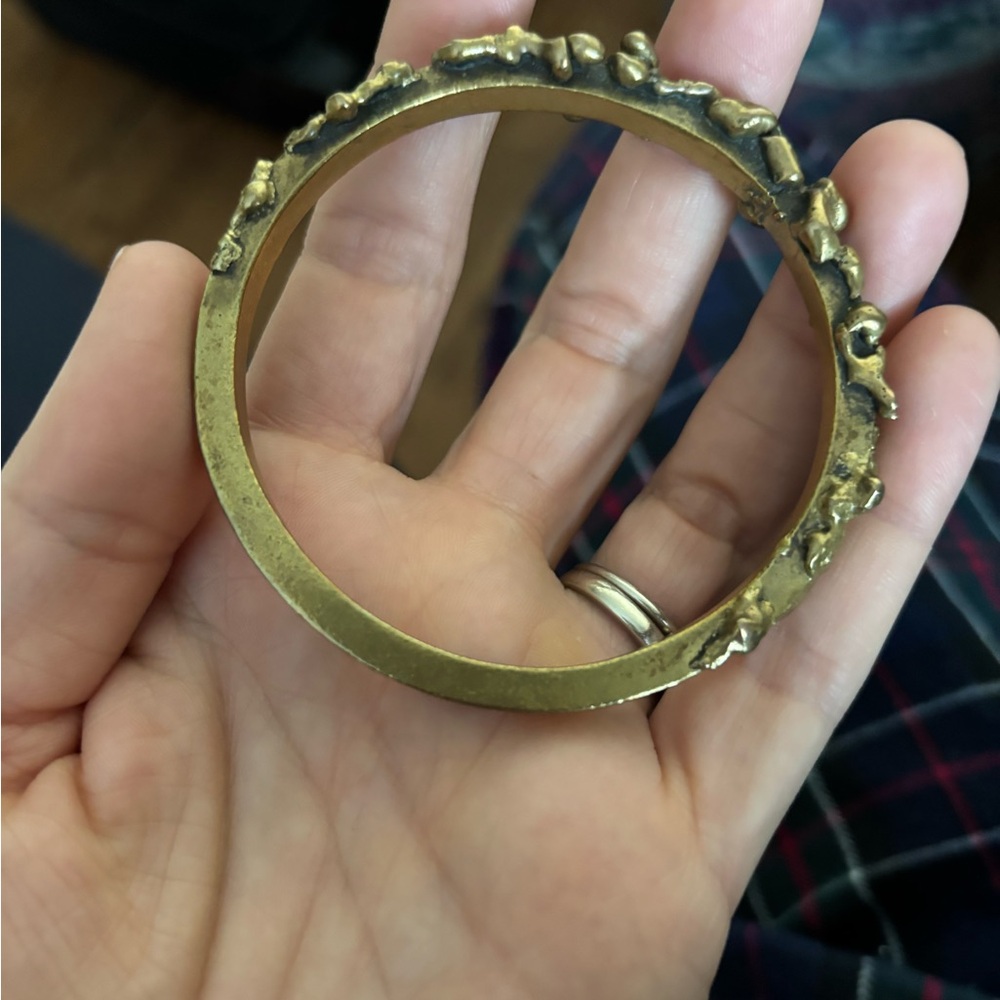 Vintage Brass Bracelet Bangle GORG Heavy - Picture 3 of 4